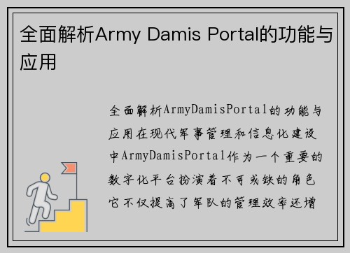 全面解析Army Damis Portal的功能与应用